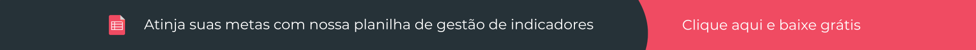 Banner - Planilha de Gestão de Indicadores
